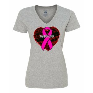 Bad WARVXLGR Warrior Cancer Ladies Shirt  Xlarge