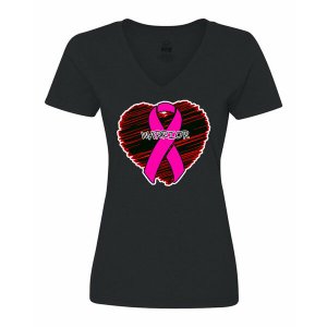 Bad WARVXLBK Warrior Cancer Ladies Shirt  Xlarge