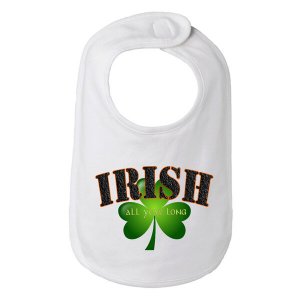 Bad IRIBIBWH Irish All Year Long Baby Bib One Size