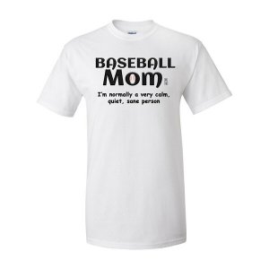 Bad BASTXLWH Baseball Mom T-shirt Xlarge