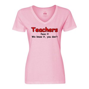 Bad TEAVMEPK Teacher Ladies T-shirt  Medium