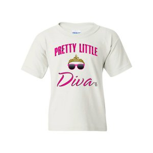 Bad YTHDIVATLGWH Pretty Little Diva Youth T-shirt  Youth Large