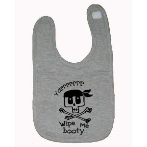 Bad WIPBIBGR Wipe Me Booty Pirate Funny Baby And Toddler Bib  One Size