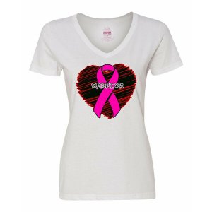 Bad WARVLGWH Warrior Cancer Ladies Shirt  Large