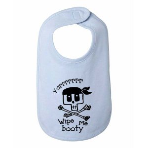 Bad WIPBIBBL Wipe Me Booty Pirate Funny Baby And Toddler Bib  One Size