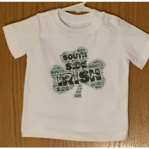 Bad YTHIRI2TSMWH South Side Shamrock Irish Youth T-shirt Youth Small