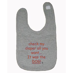 Bad DOGBIBGR It Was The Dog Funny Baby Bib One Size