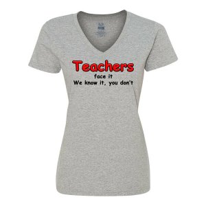 Bad TEAVLGGR Teacher Ladies T-shirt  Large