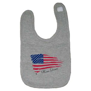 Bad HOMBIBGR Home Grown American Flag Baby Bib  One Size