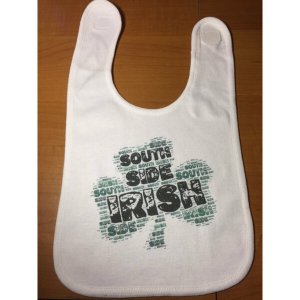 Bad SOUBIBWH South Side Irish Shamrock Baby Bib  One Size