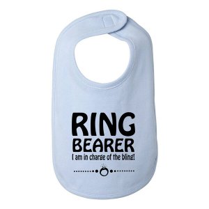 Bad RINBIBBL Ring Bearer I Am In Charge Of The Bling Kids Bib  One Siz