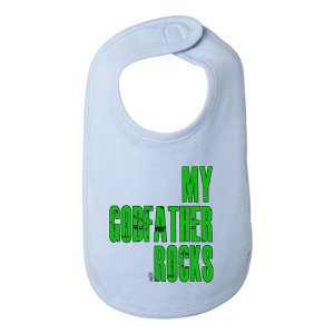 Bad GODBIBBL My Godfather Rocks Cute Baby And Toddler Bib  One Size