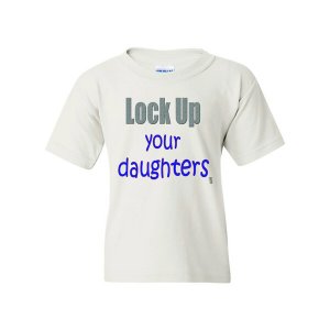 Bad YTHLOCKTXLWH Lock Up Your Daughters Youth T-shirt Youth X-large