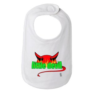 Bad DEVBIBWH Little Devil Funny Boy Baby And Toddler Bib  One Size