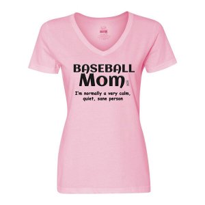 Bad BASVLGPK Baseball Mom Ladies T-shirt  Large