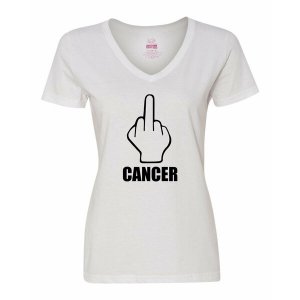 Bad FCAVLGWH Fuck Cancer Ladies Shirt  Large