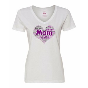 Bad MHEVXLWH Mom Is My Heart Ladies Shirt Xlarge