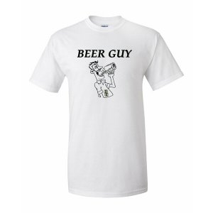 Bad BEETXLWH Beer Guy Shirt  Xlarge