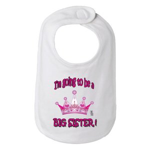 Bad BIGSBIBWH I'm Going To Be A Big Sister Infanttoddler Bib  One Size