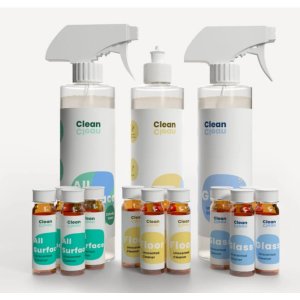 Clean 850005217480 Essential Kit|  12 Refills + Reusable Bottles