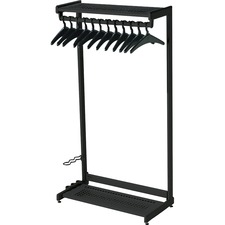 Acco QRT 20225 Quartet Two-shelf Garment Rack - Freestanding - 12 Hang