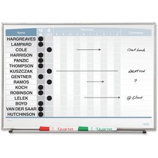 Acco QRT 33704 Quartet Matrix 15-employee Inout Board - 16 Height X 23