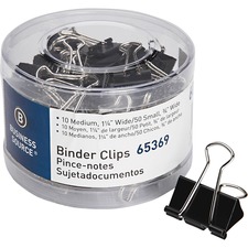 Business BSN 65369 Smallmedium Binder Clips Set - Small, Medium - For 