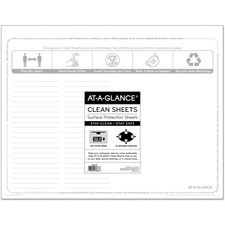 Acco AAG SK2628 At-a-glance Disposable Clean Sheets - Supports Desk - 