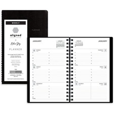 Blue BLS 123854 Aligned Weekly Contacts Planner - Weekly - 1 Year - Ja