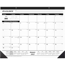 Acco AAG SK3000BD At-a-glance Classic Monthly Desk Pad - Monthly - 1 Y