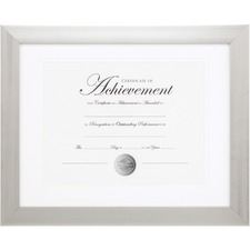 Burnes DAX NDSB1114ST Burnes Brushed Silver Document Frame - 11 X 14 F