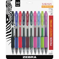 Zebra ZEB 46881 Pen Sarasa Gel Retractable Pens - Medium Pen Point - R