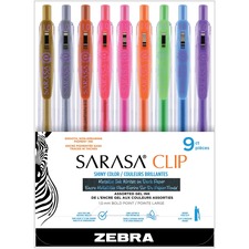 Zebra ZEB 49309 Pen Sarasa Clip Shiny Colors Gel Retractable Pen - Bol