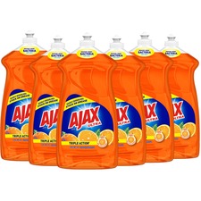 Colgate CPC 49860CT Ajax Triple Action Orange Dish Liquid - 52 Fl. Oz.