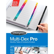 Acco WLJ 54732 Wilson Jones Multidex Pro Dividers - 13 Printed Tab(s) 