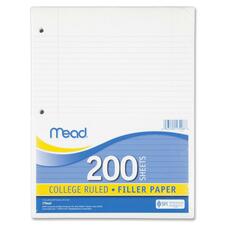 Acco MEA 17208 Mead Notebook Filler Paper - Letter - 200 Sheets - Spir