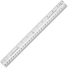 Business BSN 32365 12 Plastic Ruler - 12 Length 1.3 Width - 116 Gradua