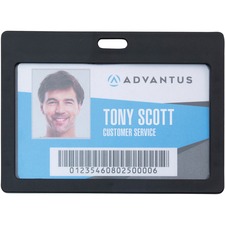 Advantus AVT 97065 Advantus Horizontal Rigid Id Badge Holder - Support