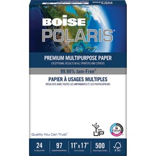 Boise CAS POL1117 Boise Polaris Premium Multipurpose Copy Paper, 11 X 