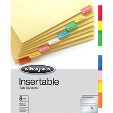 Acco WLJ 54311 Wilson Jones Insertable Tab Dividers - 8 X Divider(s) -