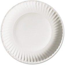 Ajm AJM PP9GREWH Ajm Packaging Green Label Economy Paper Plates - - Pa