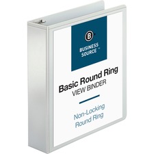 Business BSN 09957 Round-ring View Binder - 2 Binder Capacity - Letter