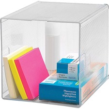 Business BSN 82980 Clear Cube Storage Cube Organizer - 6 Height X 6 Wi