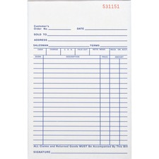 Business BSN 39553 All-purpose Carbonless Triplicate Forms - 50 Sheet(