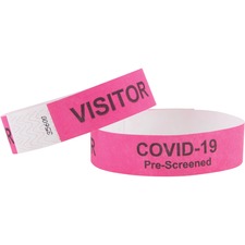 Advantus AVT 76099 Advantus Covid Prescreened Visitor Wristbands - 34 