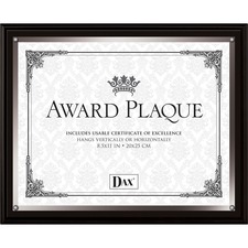 Burnes DAX N15819BT Dax Wooden Insert Plaques - 8.5 X 11 - Black - 1 E