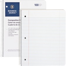 Business BSN 10968 Wirebound College Ruled Notebooks - Letter - 100 Sh