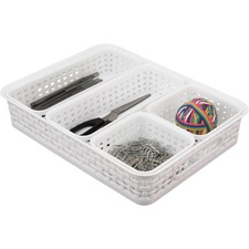 Advantus AVT 37818 Advantus Plastic Weave Bin Set - 2.5 Height X 10.1 