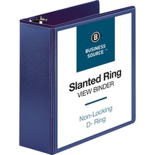 Business BSN 28456 D-ring View Binder - 4 Binder Capacity - Slant D-ri