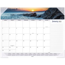 Acco AAG 89803 At-a-glance Panoramic Seascape Scene Monthly Desk Pad -